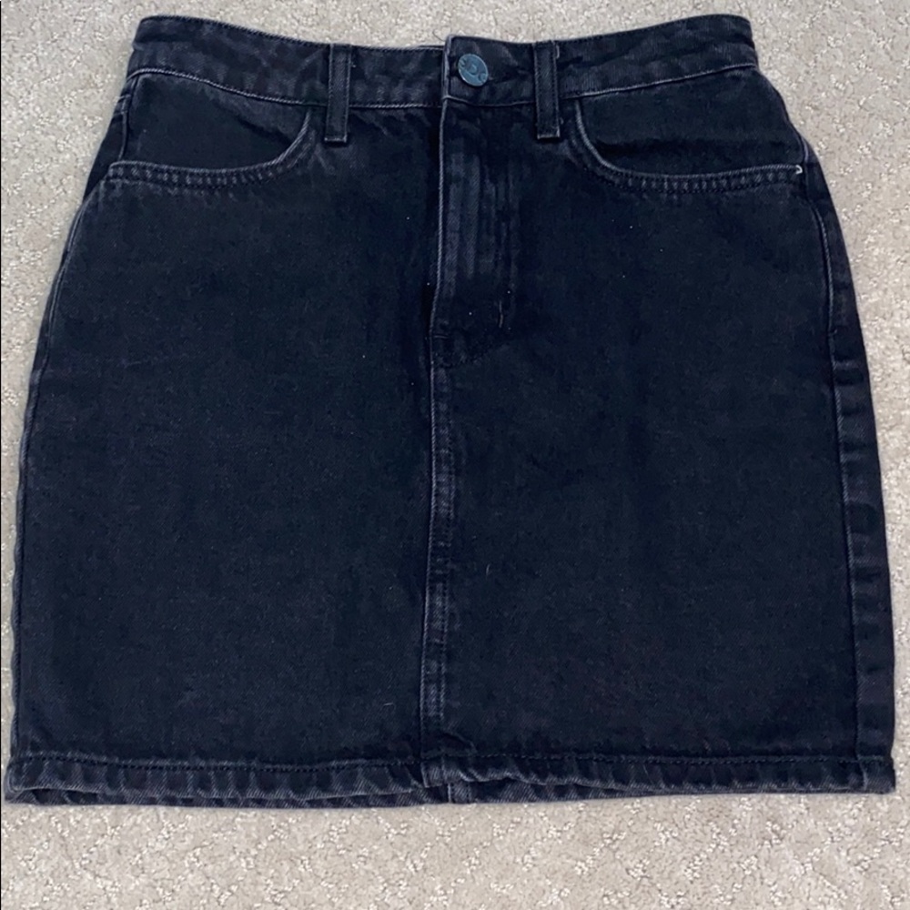 Black jean skirt